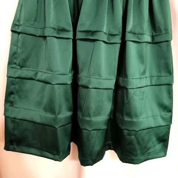 Gymboree Girls Tiered Emerald Green Sz 8 Sleeveless A-line Party Dress - Picture 4 of 12